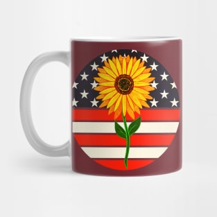 Sunflower flag (retro) Mug